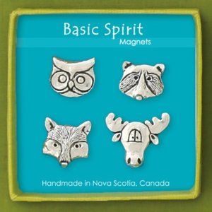 NEW! Basic Spirit Magnets Woodland Mini Magnet Set Silver